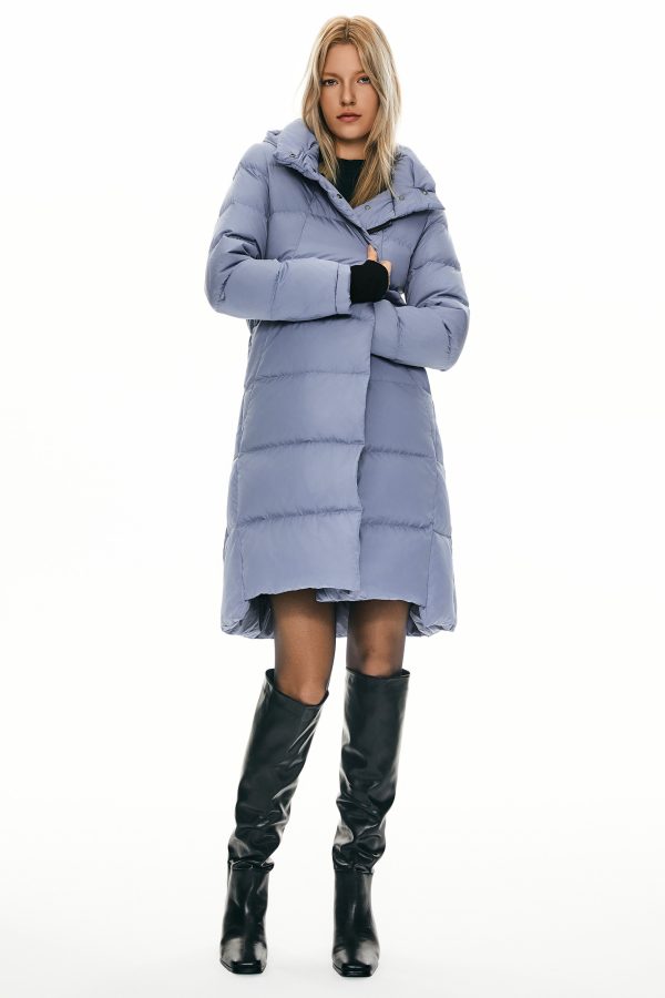 Hooded Winter Two-Way Zipper Down Coat - Image 24