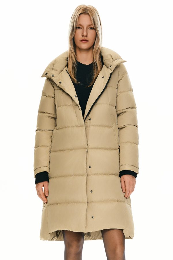 Hooded Winter Two-Way Zipper Down Coat - Image 2