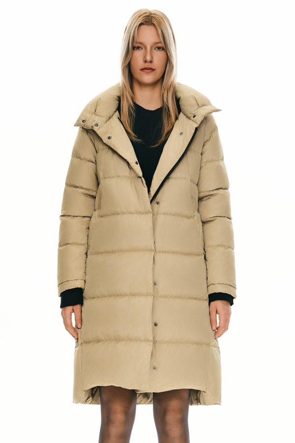 Hooded Winter Two-Way Zipper Down Coat - Image 6