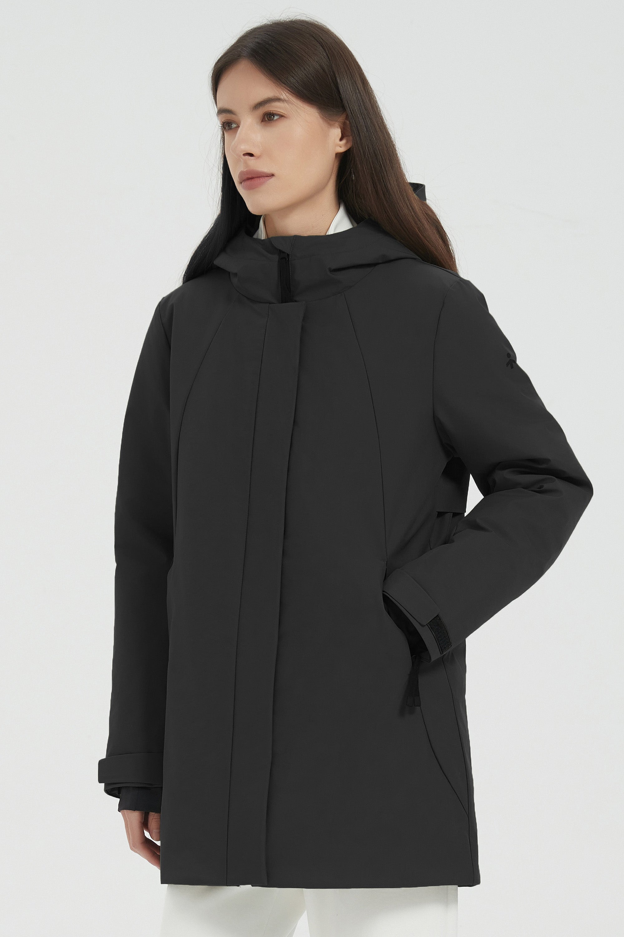 Hooded Winter Warm Parka Jacket Full Zip Lightweight - Image 5