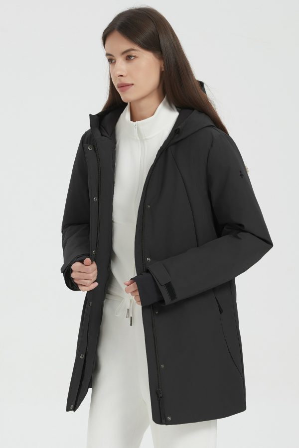 Hooded Winter Warm Parka Jacket Full Zip Lightweight - Image 6