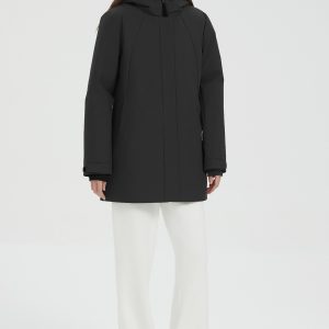 Hooded Winter Warm Parka Jacket Full Zip Lightweight