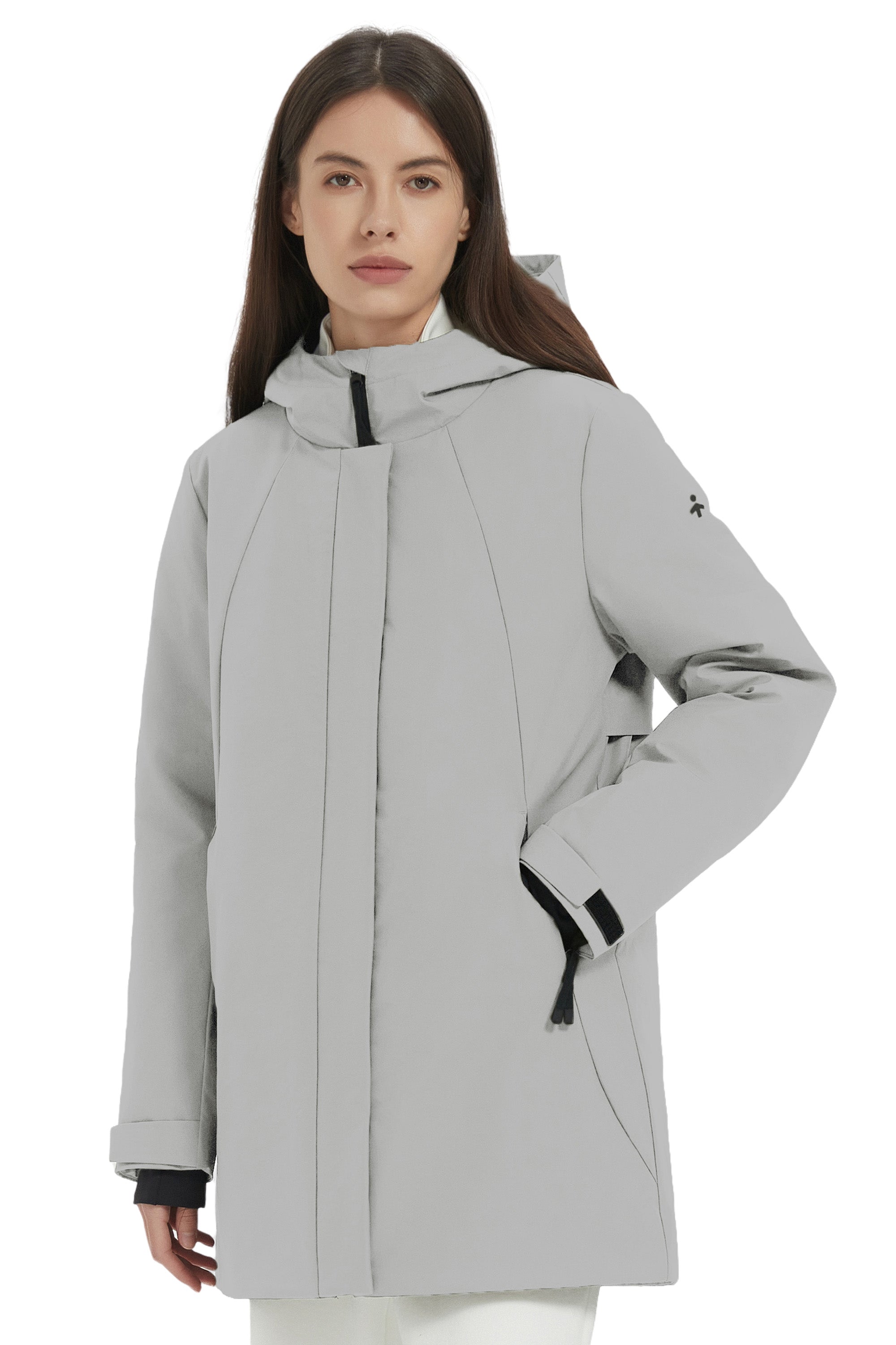 Hooded Winter Warm Parka Jacket Full Zip Lightweight - Image 15