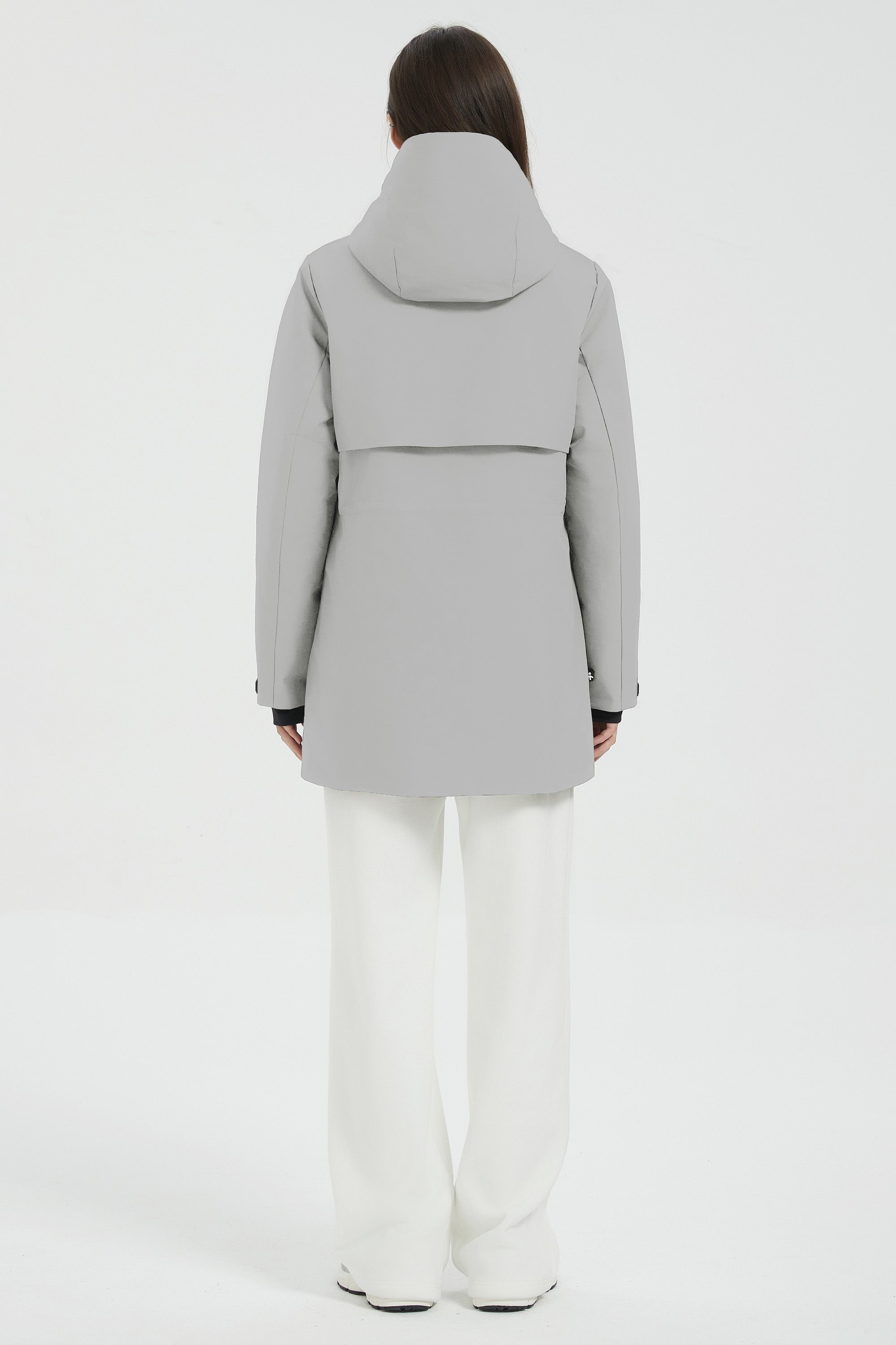 Hooded Winter Warm Parka Jacket Full Zip Lightweight - Image 17