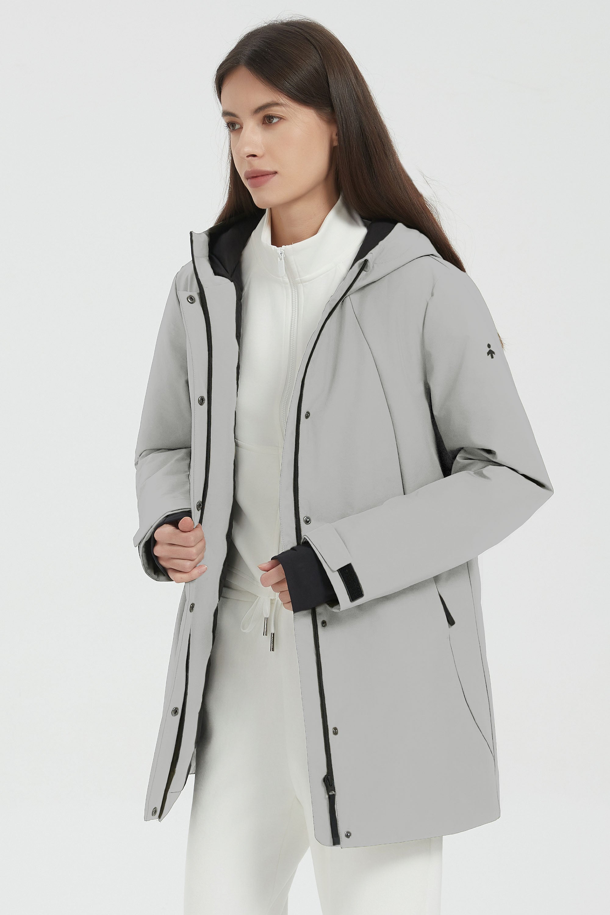 Hooded Winter Warm Parka Jacket Full Zip Lightweight - Image 19