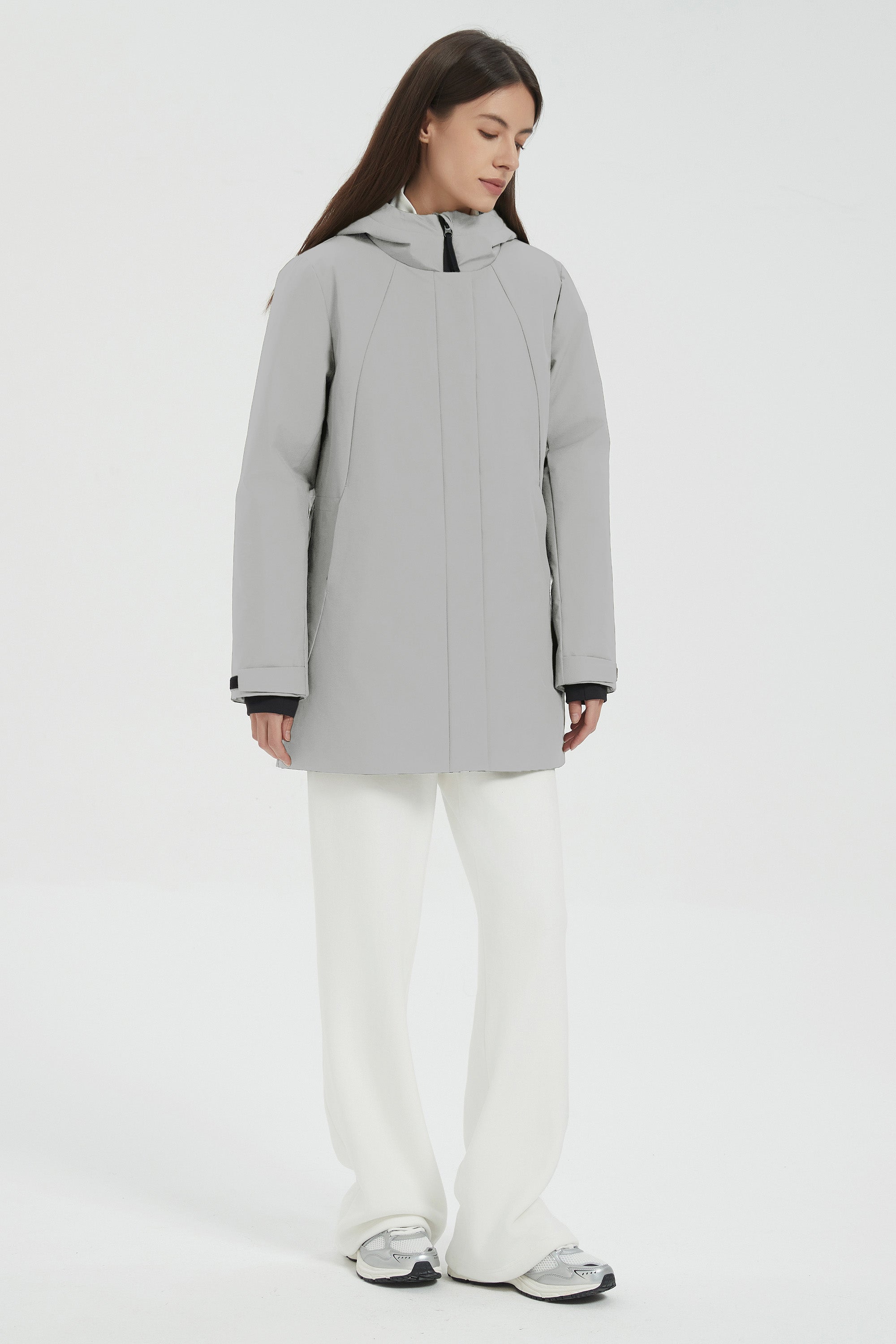 Hooded Winter Warm Parka Jacket Full Zip Lightweight - Image 18