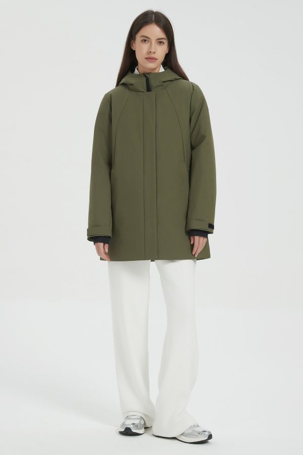 Hooded Winter Warm Parka Jacket Full Zip Lightweight - Image 7