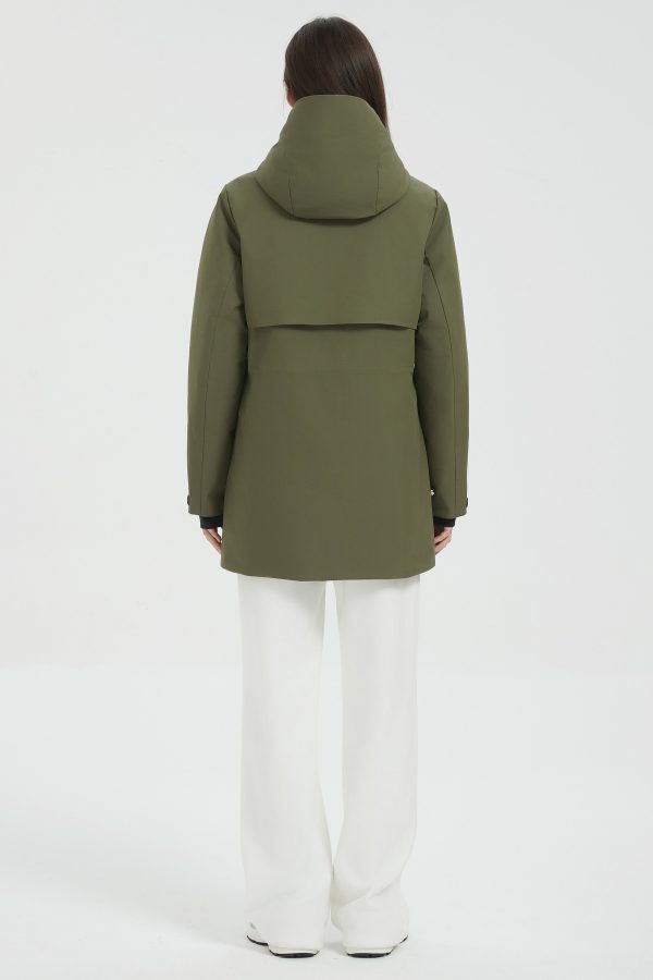 Hooded Winter Warm Parka Jacket Full Zip Lightweight - Image 10