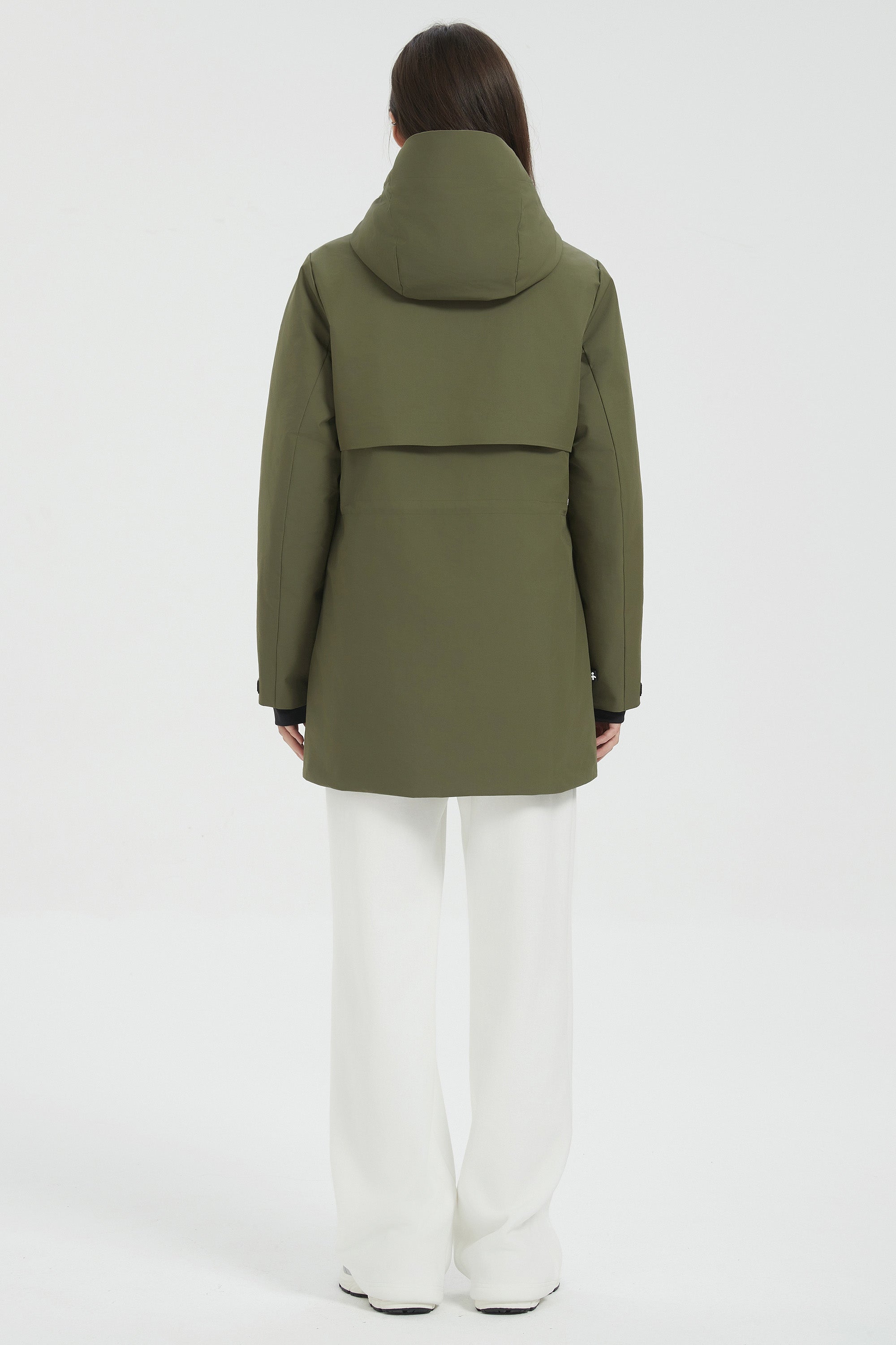 Hooded Winter Warm Parka Jacket Full Zip Lightweight - Image 10