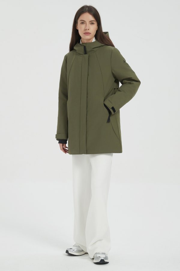 Hooded Winter Warm Parka Jacket Full Zip Lightweight - Image 9