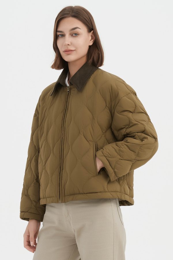 Lightweight Cropped Down Puffer Jacket - Image 19