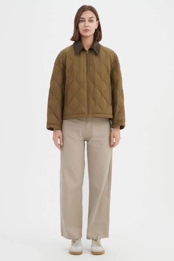 Lightweight Cropped Down Puffer Jacket - Image 17