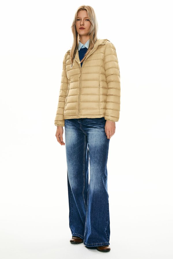 Lightweight Packable Down Jacket with Stand Collar with hood - Image 60