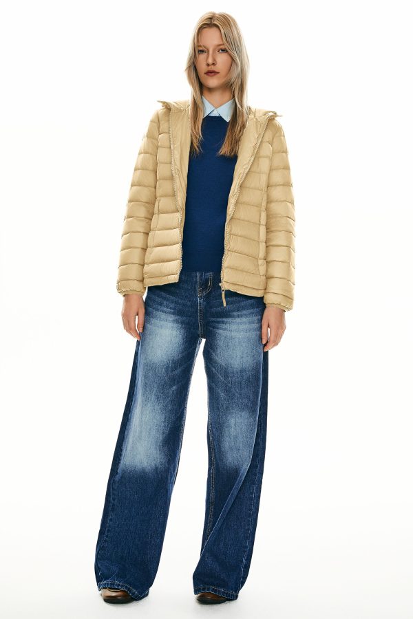 Lightweight Packable Down Jacket with Stand Collar with hood - Image 53