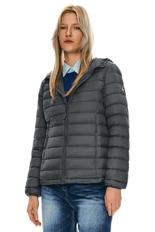 Lightweight Packable Down Jacket with Stand Collar with hood - Image 47