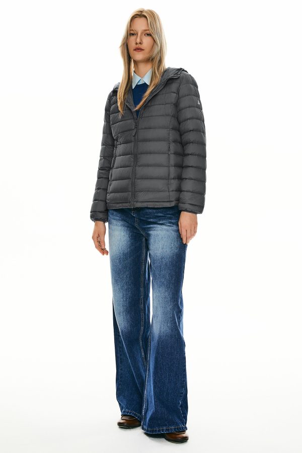 Lightweight Packable Down Jacket with Stand Collar with hood - Image 49