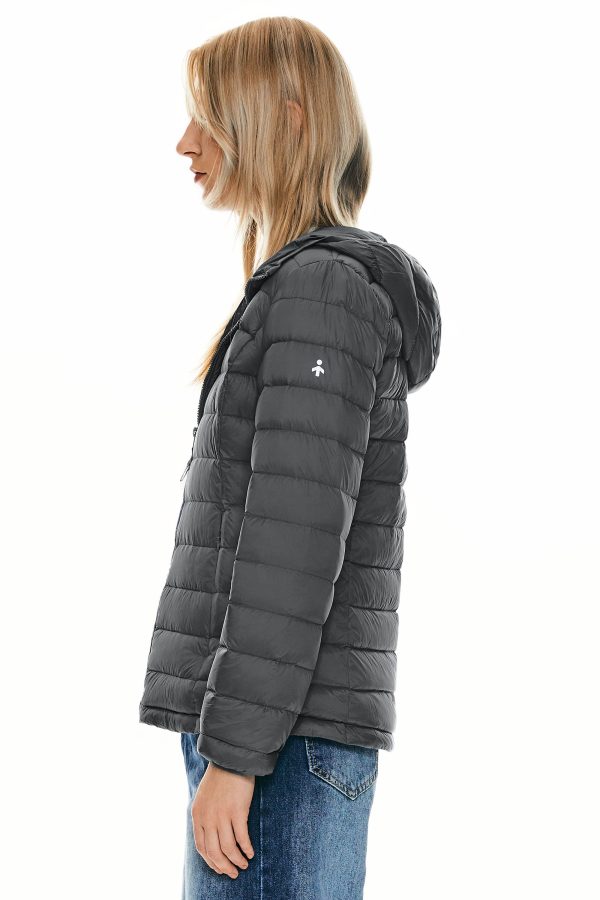Lightweight Packable Down Jacket with Stand Collar with hood - Image 48