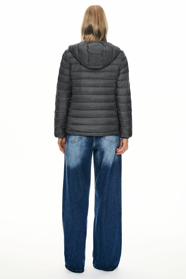 Lightweight Packable Down Jacket with Stand Collar with hood - Image 50