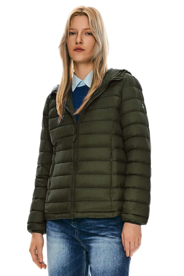 Lightweight Packable Down Jacket with Stand Collar with hood - Image 21
