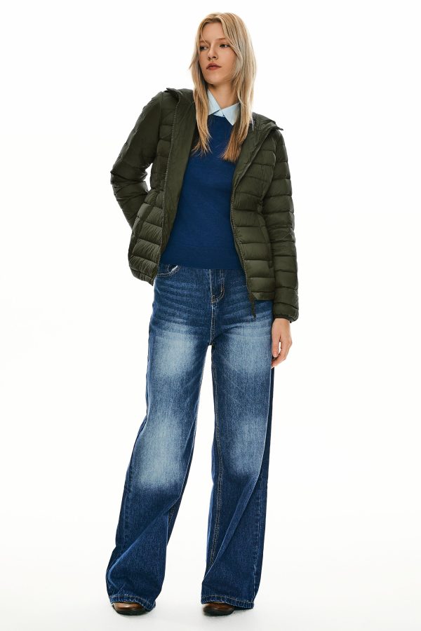 Lightweight Packable Down Jacket with Stand Collar with hood - Image 23