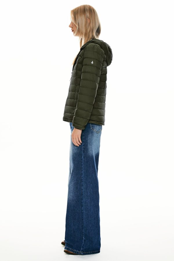 Lightweight Packable Down Jacket with Stand Collar with hood - Image 24