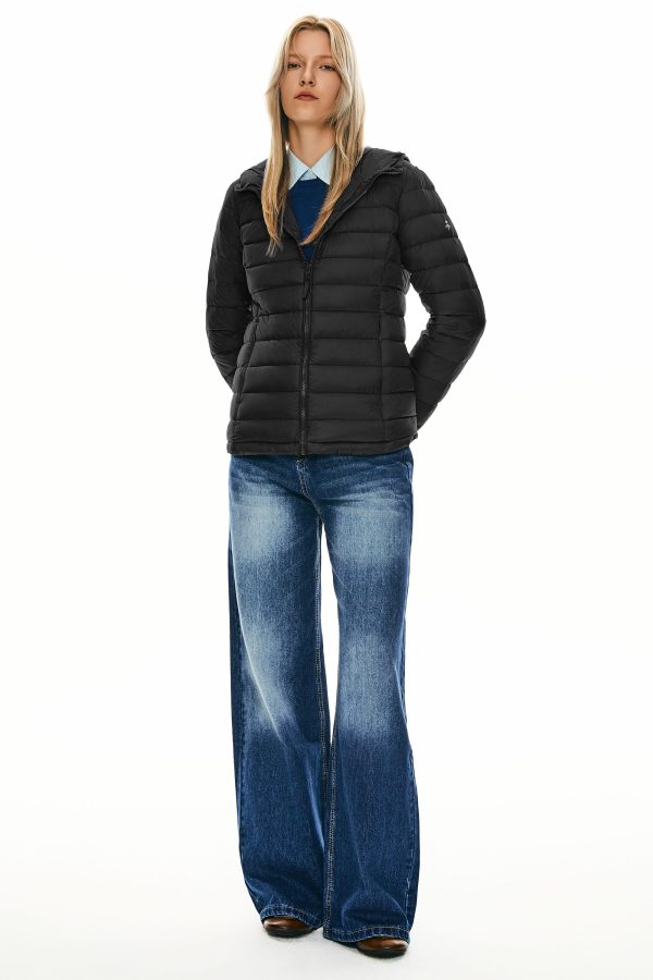 Lightweight Packable Down Jacket with Stand Collar with hood - Image 34