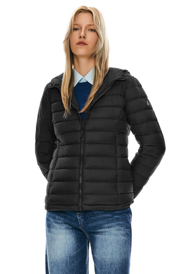 Lightweight Packable Down Jacket with Stand Collar with hood - Image 30