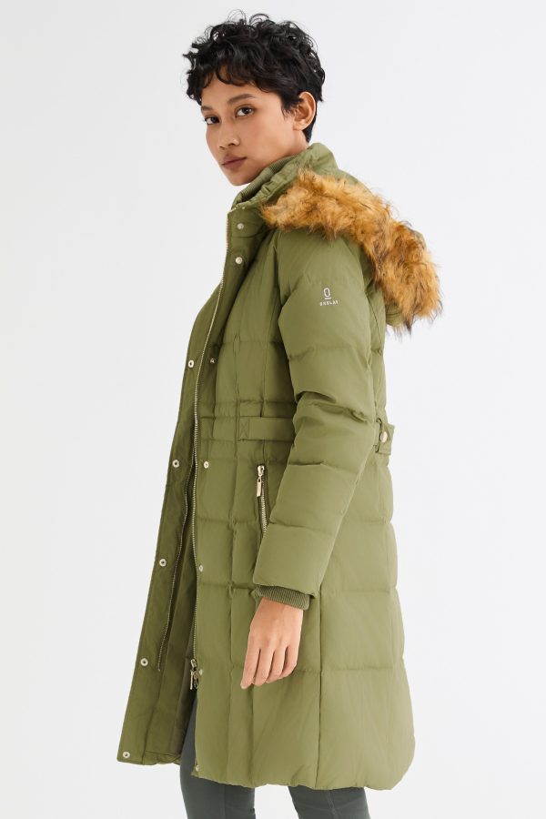 Long Faux Fur Hooded Down Coat - Image 32