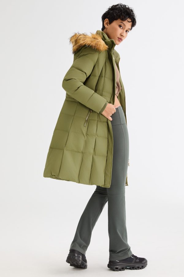 Long Faux Fur Hooded Down Coat - Image 35