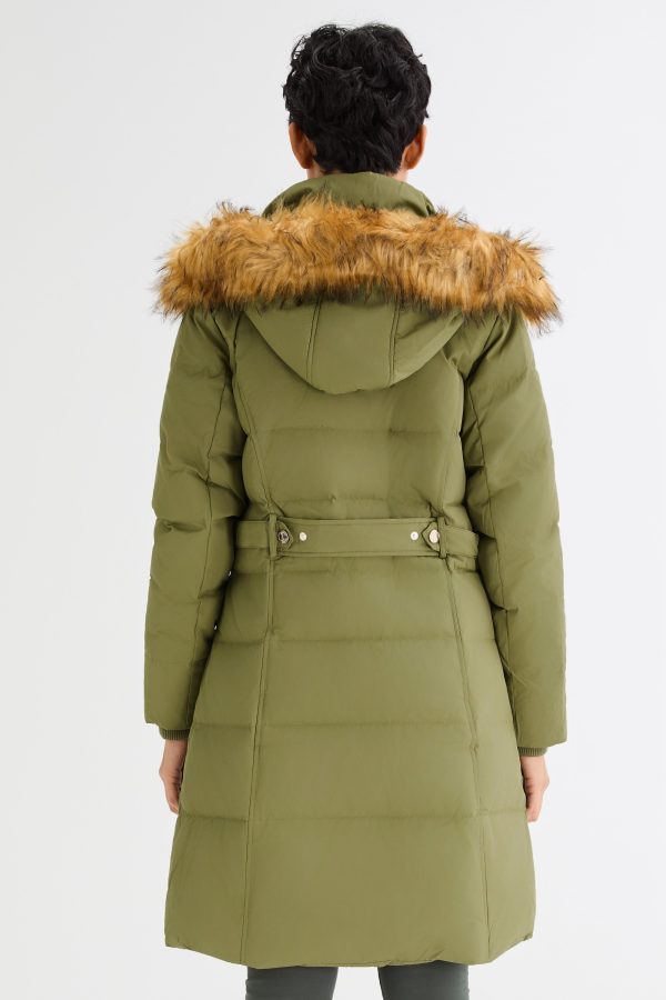 Long Faux Fur Hooded Down Coat - Image 33