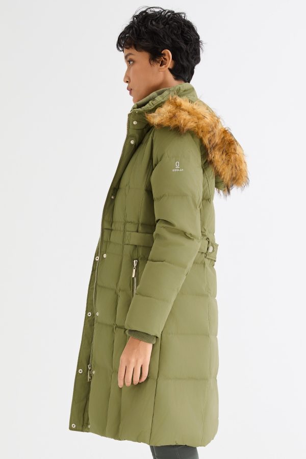 Long Faux Fur Hooded Down Coat - Image 34