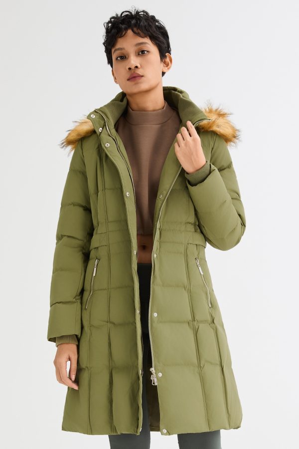Long Faux Fur Hooded Down Coat - Image 36