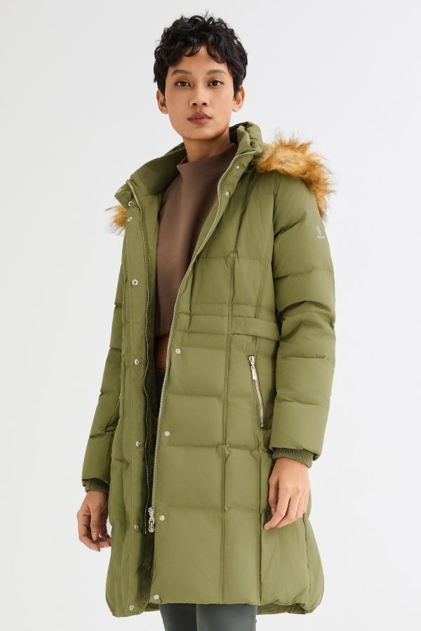 Long Faux Fur Hooded Down Coat - Image 37