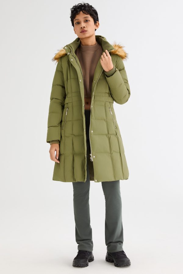 Long Faux Fur Hooded Down Coat - Image 30