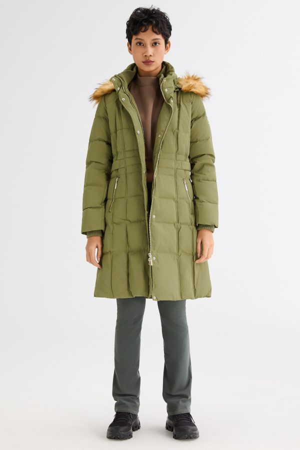 Long Faux Fur Hooded Down Coat - Image 39