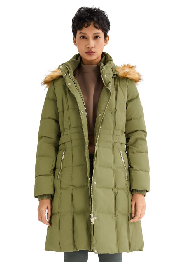 Long Faux Fur Hooded Down Coat - Image 38