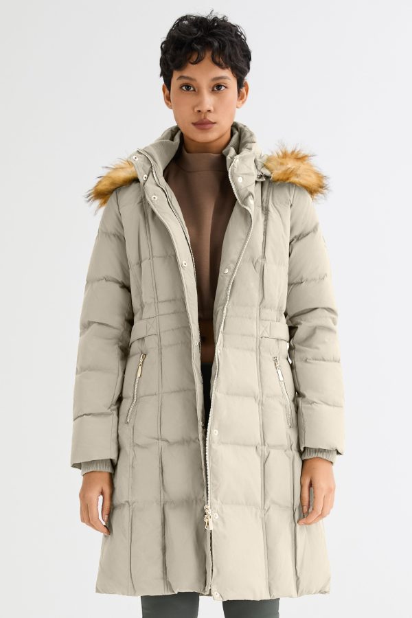 Long Faux Fur Hooded Down Coat - Image 17