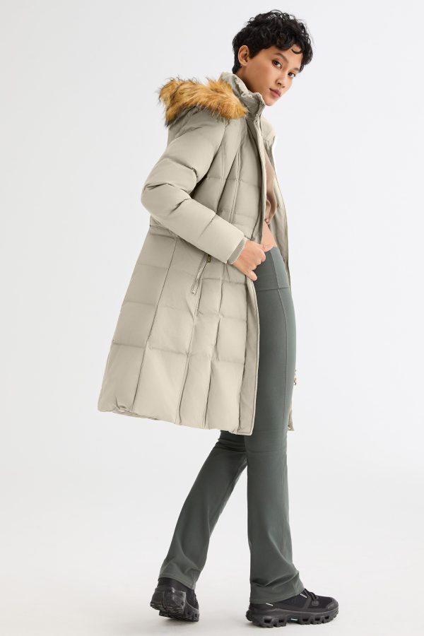 Long Faux Fur Hooded Down Coat - Image 13