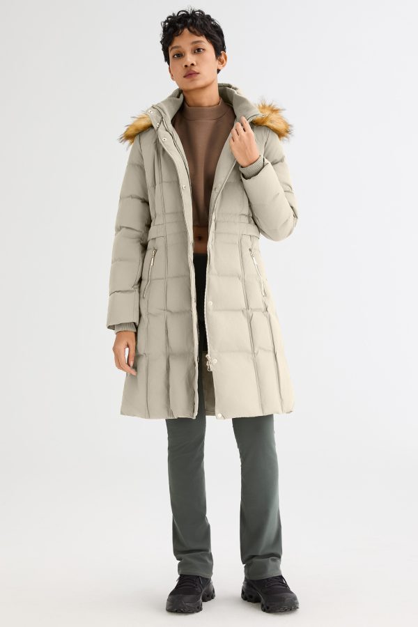 Long Faux Fur Hooded Down Coat - Image 16