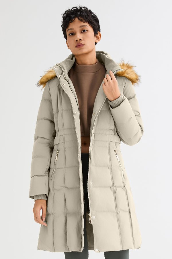 Long Faux Fur Hooded Down Coat - Image 18