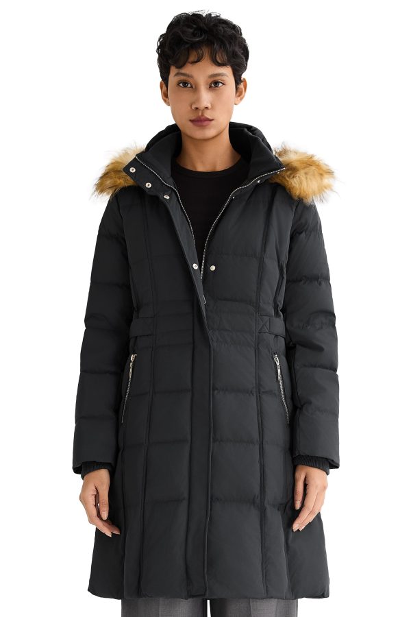 Long Faux Fur Hooded Down Coat - Image 25