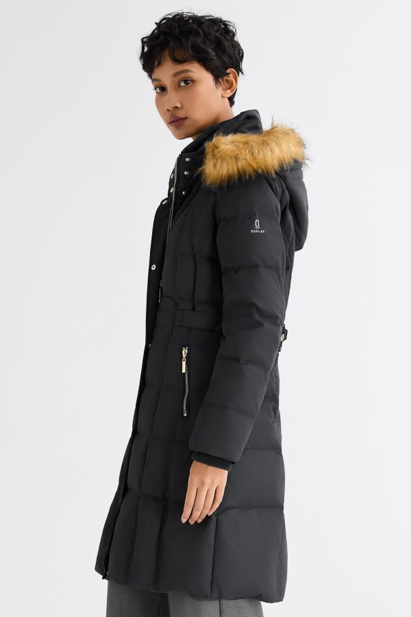 Long Faux Fur Hooded Down Coat - Image 22