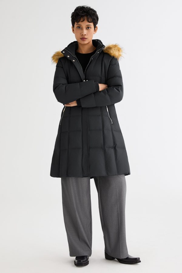 Long Faux Fur Hooded Down Coat - Image 20
