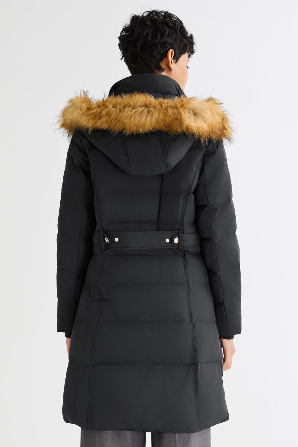 Long Faux Fur Hooded Down Coat - Image 23