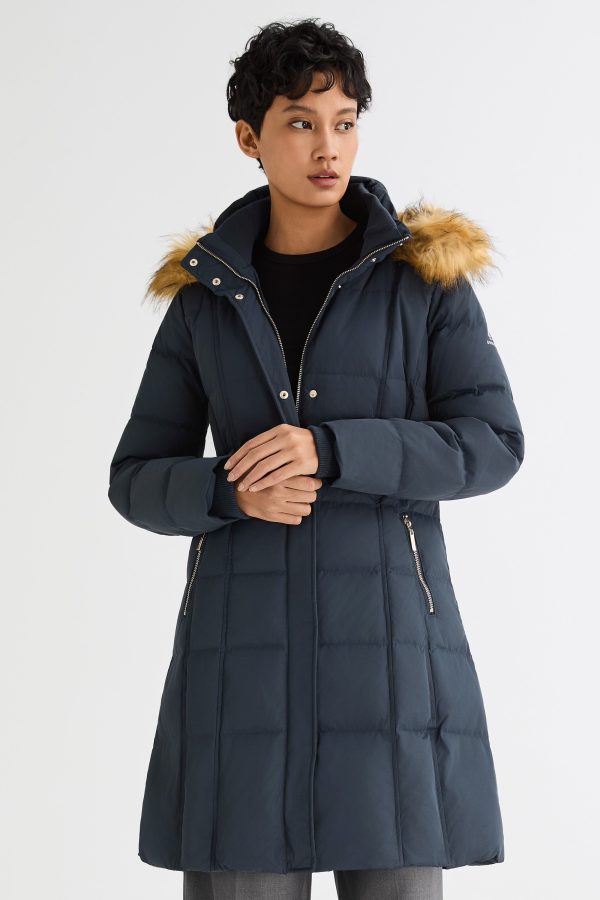 Long Faux Fur Hooded Down Coat - Image 2