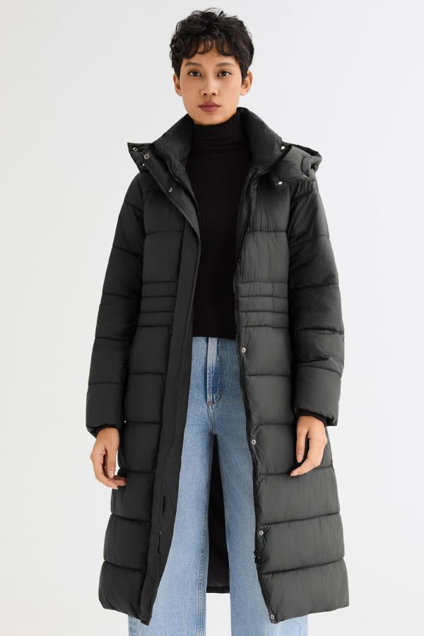 Long Hooded Quilted Lyrella Puffer Jacket - Image 23