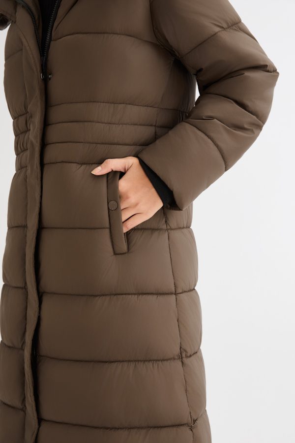 Long Hooded Quilted Lyrella Puffer Jacket - Image 12