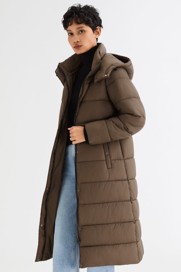 Long Hooded Quilted Lyrella Puffer Jacket - Image 4