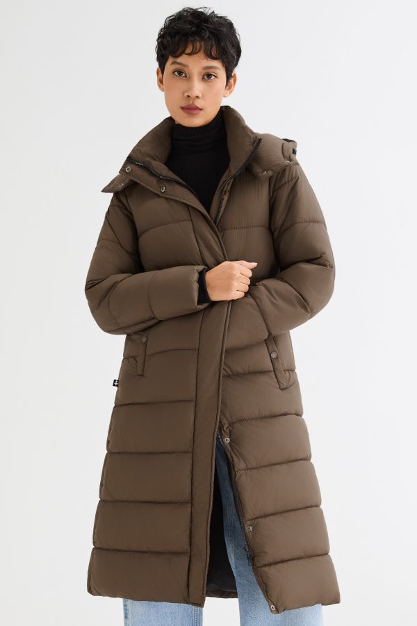Long Hooded Quilted Lyrella Puffer Jacket - Image 2
