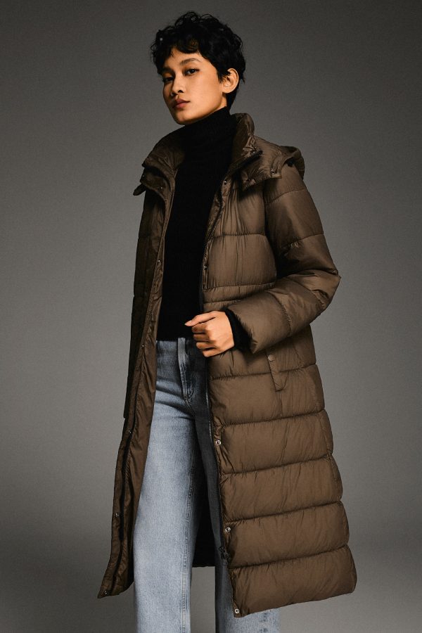 Long Hooded Quilted Lyrella Puffer Jacket - Image 7